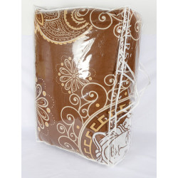 Олекотена Завивка от 100% памучна материя - Кафява ВЕРСАЧЕ 